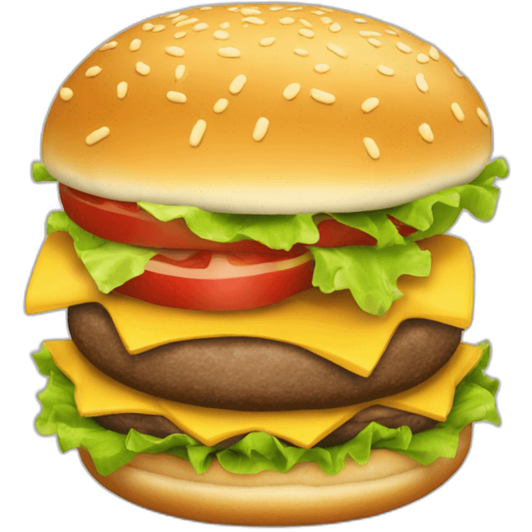 Hamburger qui mange un humburger emoji