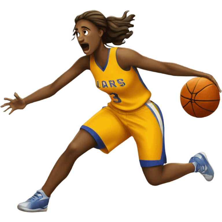 Women’s basketball player losing emoji