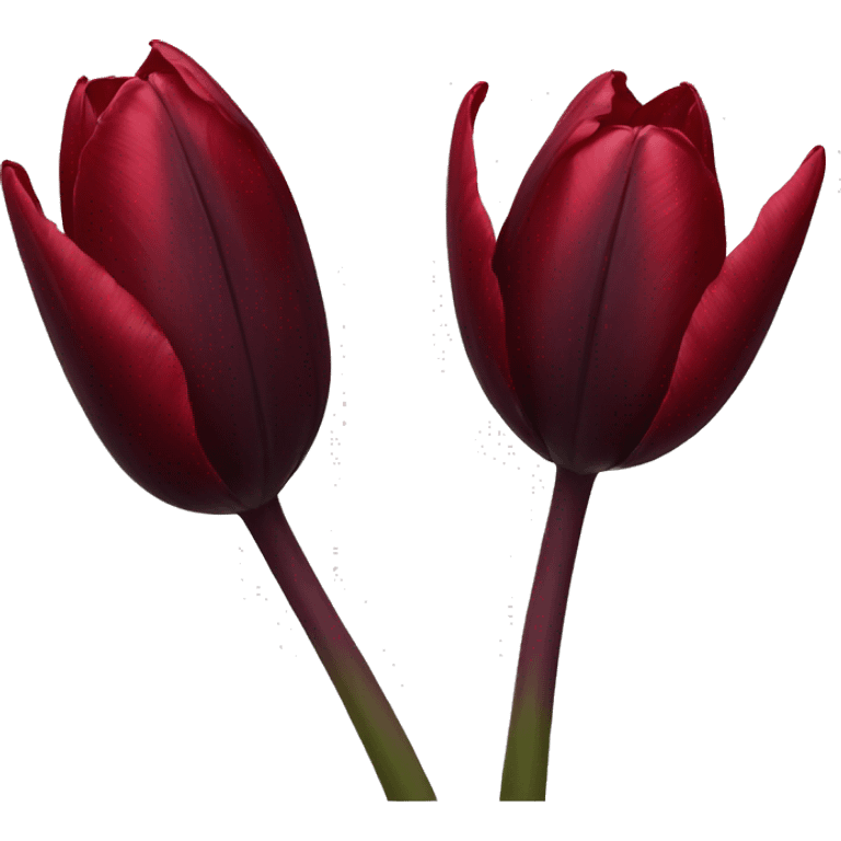 Dark red tulip emoji