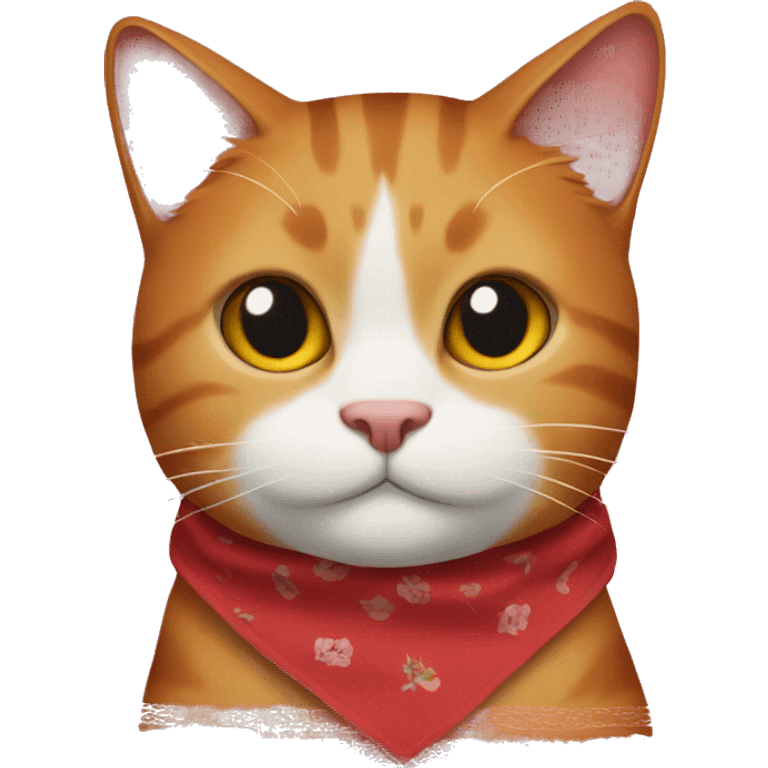 Red cat in a handkerchief emoji