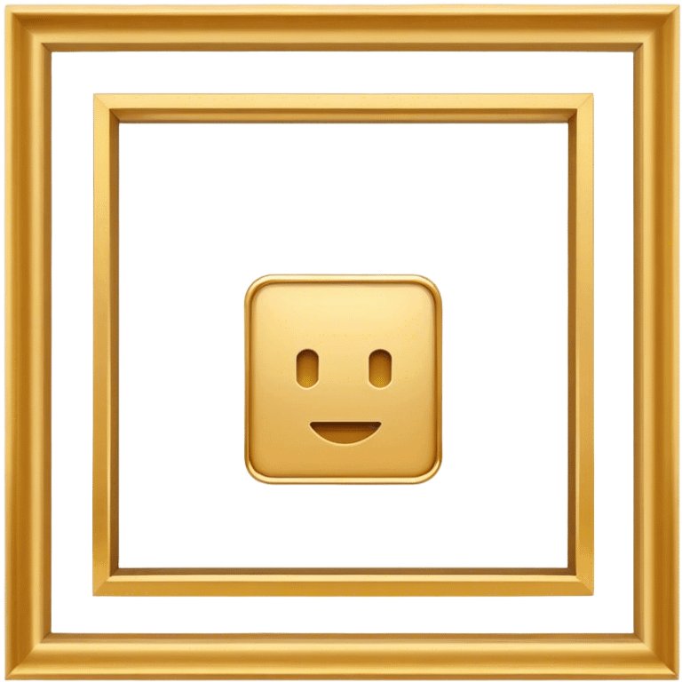 square gold empty frame emoji