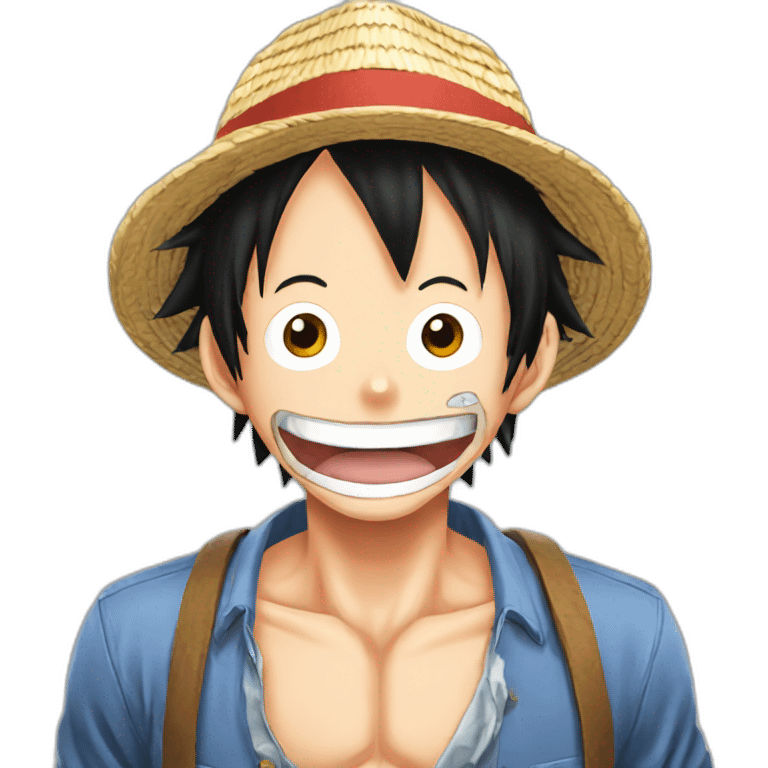 Monkey.d.luffy fait coucou de la main emoji