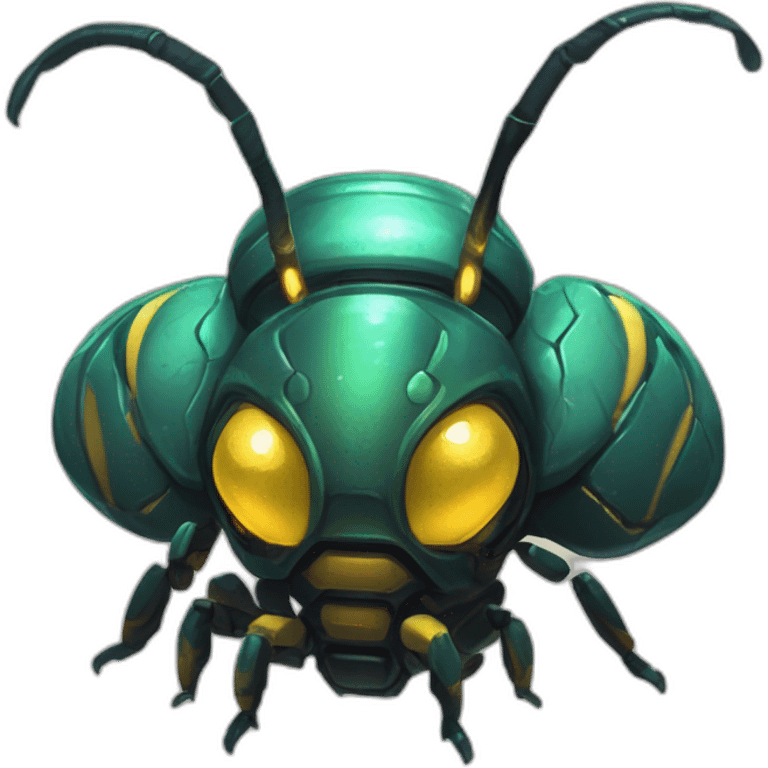 alien roboti bee creature  monster scifi roguelike rpg style inspired by slay thee spire emoji