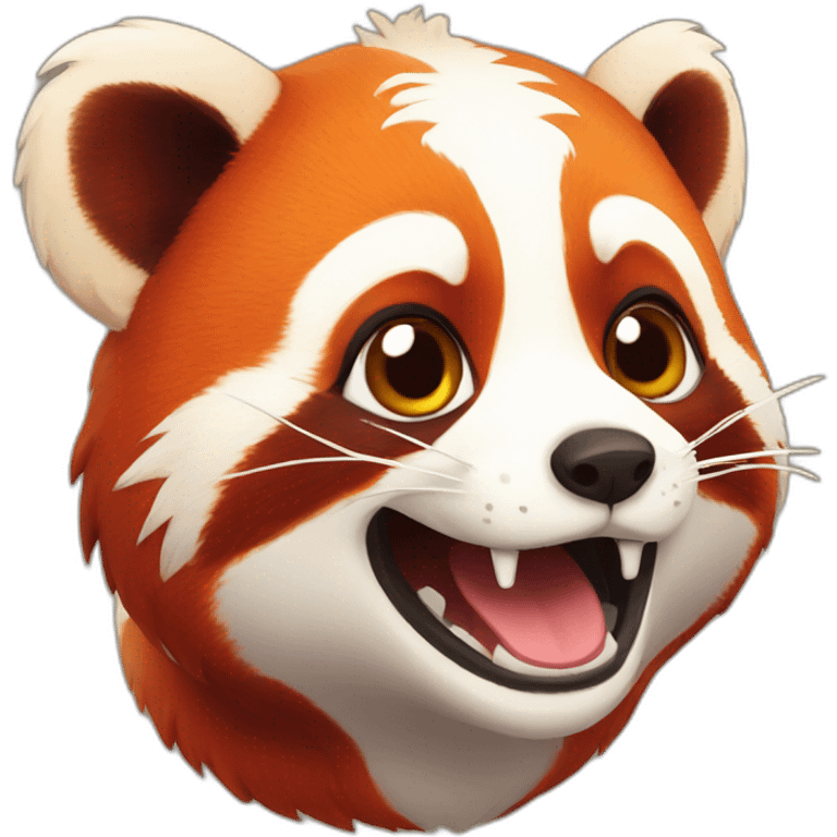 A cute red panda  emoji