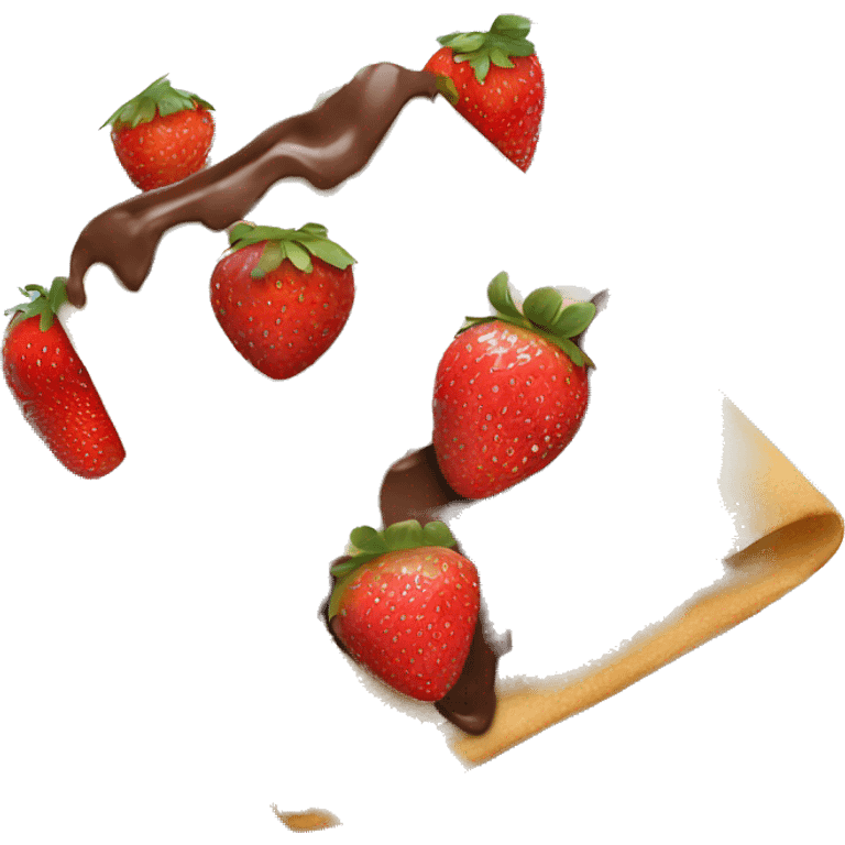 Crape with strawberries and Nutella  emoji