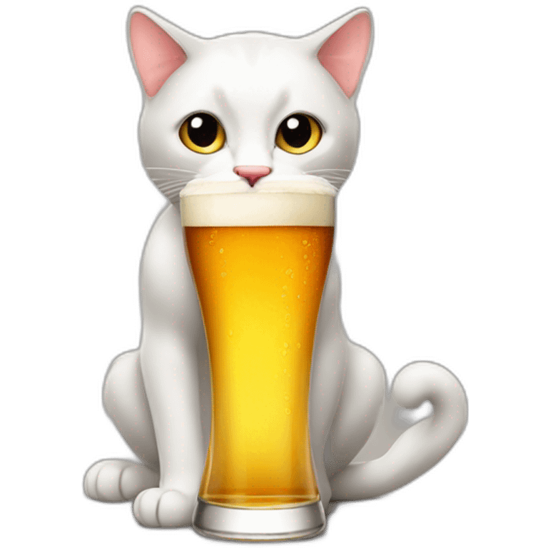 Cat drink bière emoji