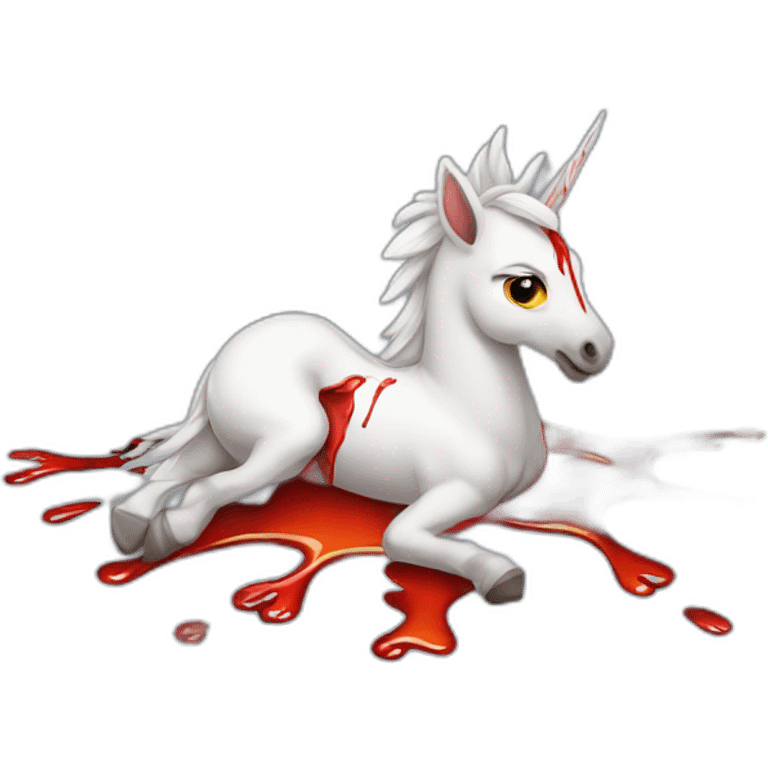 pegasus laying on the ground bleeding emoji