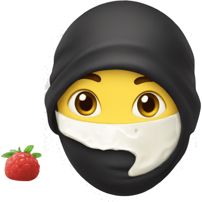 ninja eating yogurt emoji