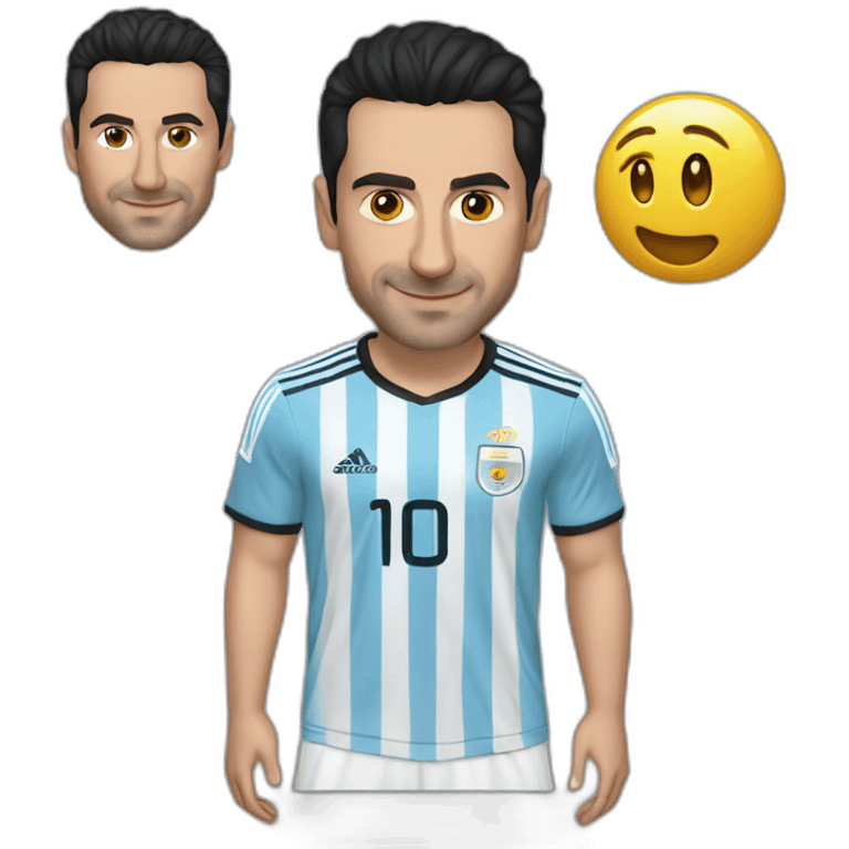 Lionel Scaloni with Argentina t-SHIRT emoji