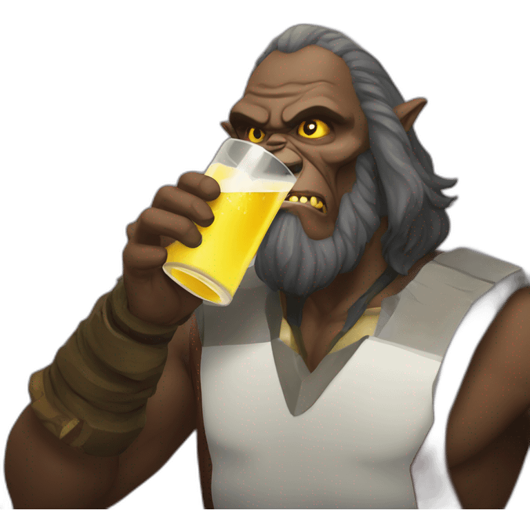 dworf drinking monster emoji