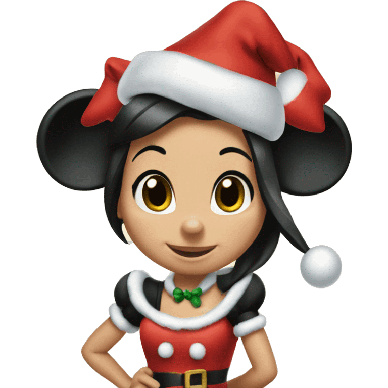 Minnie mickey Christmas emoji