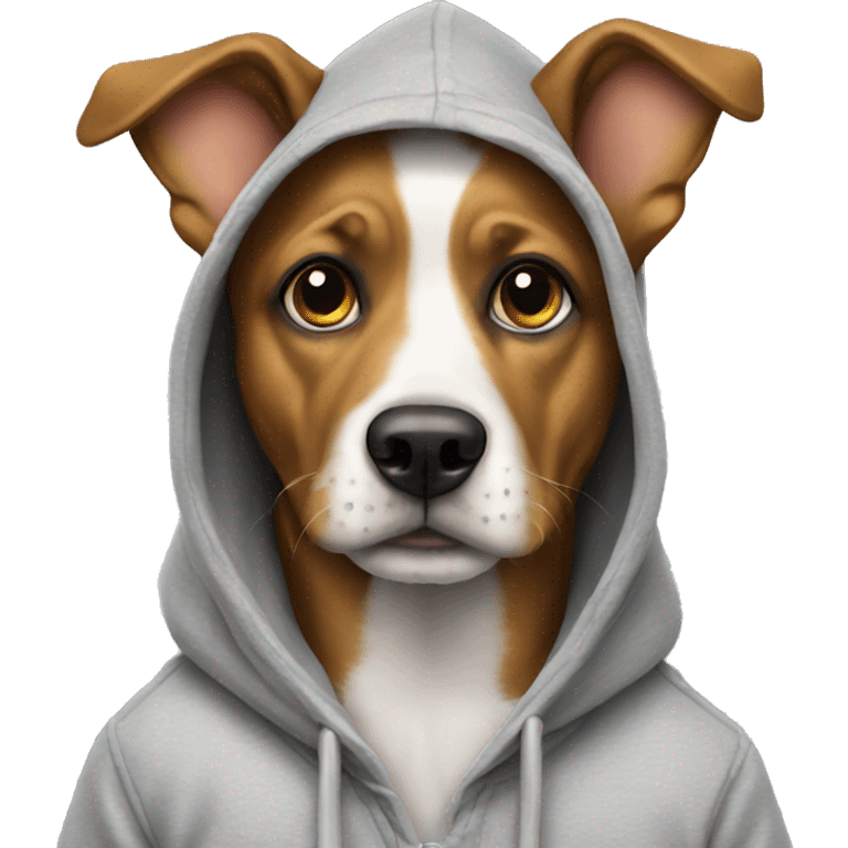 dog wearing hoodie emoji