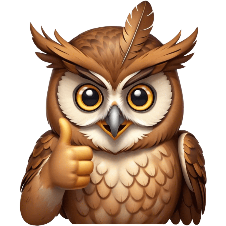 owl with thumbs up emoji