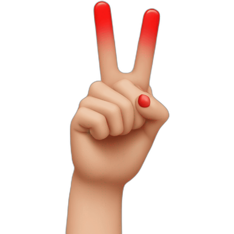 Point finger red color emoji