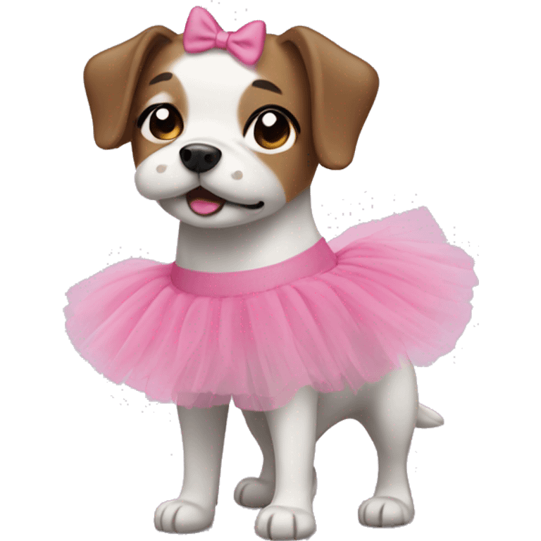 Dog wearing a tutu emoji