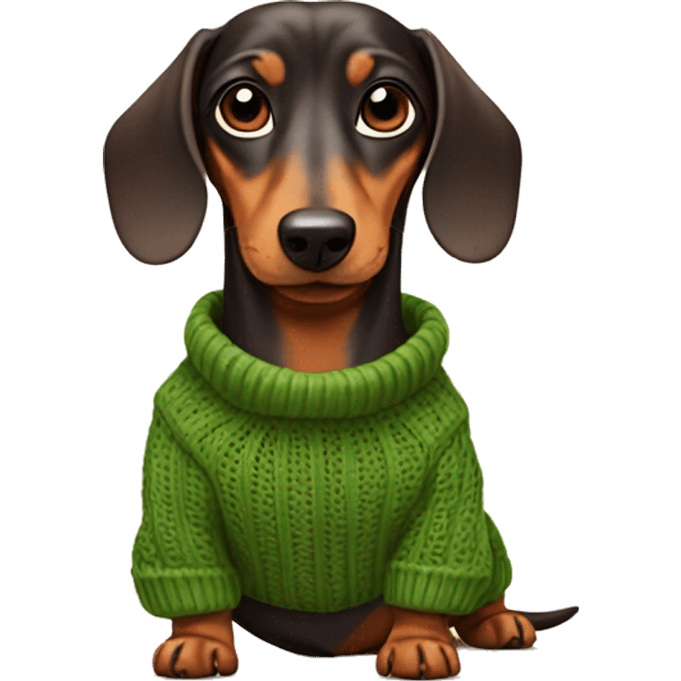 dachshund in sweater emoji