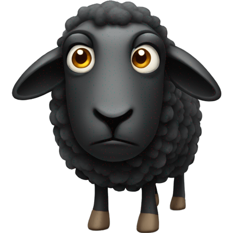 Black sheep, super angry look emoji