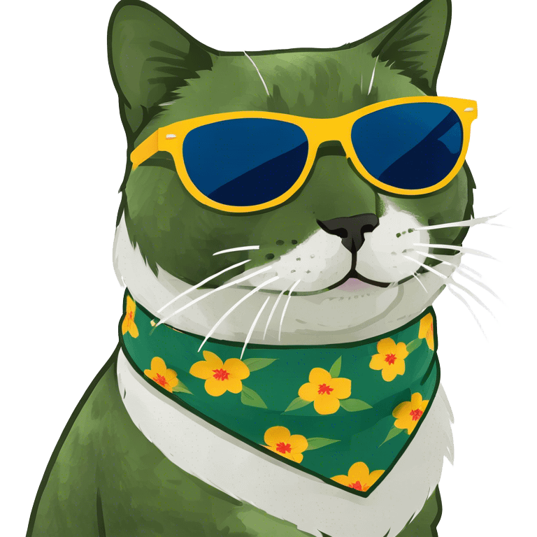 Cat with sunglasses emoji