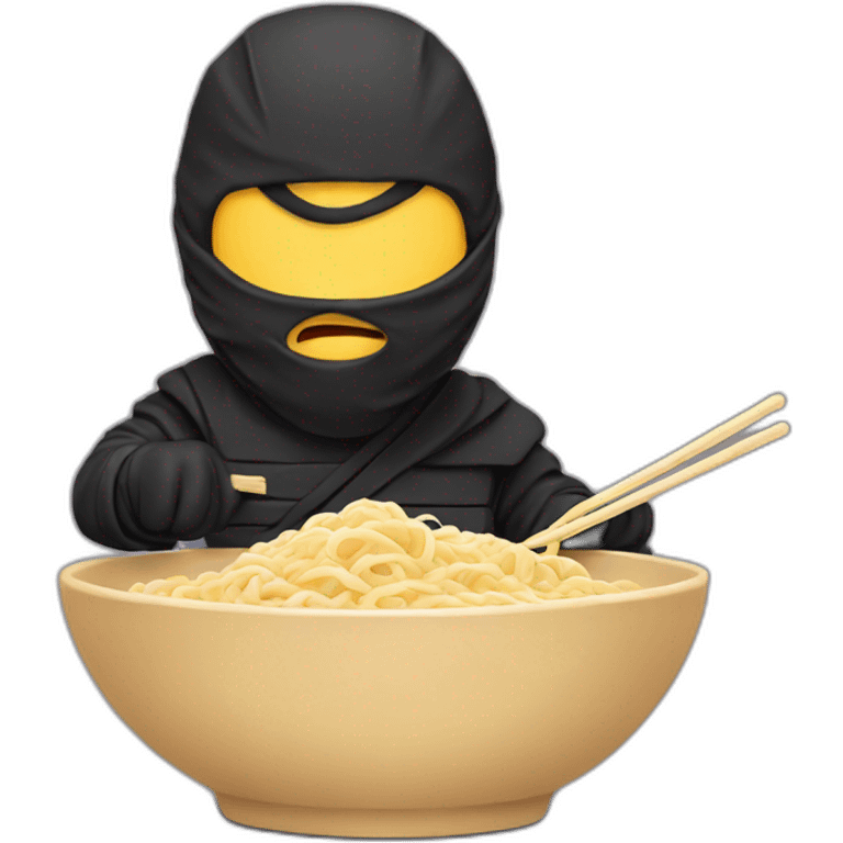 Ninja eating nudles emoji