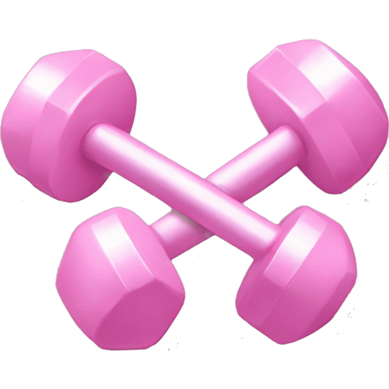 Soft pink shining dumbbells  emoji