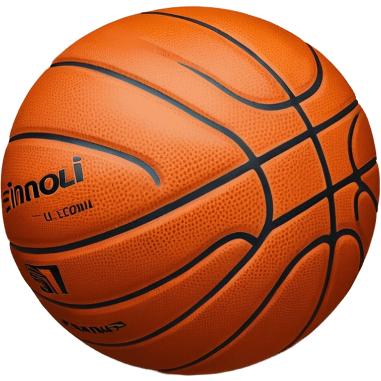 Cinematic Realistic image of a basketball resting on a polished court surface, with finely detailed textures and subtle reflective highlights, evoking a sense of calm before the game’s intensity emoji