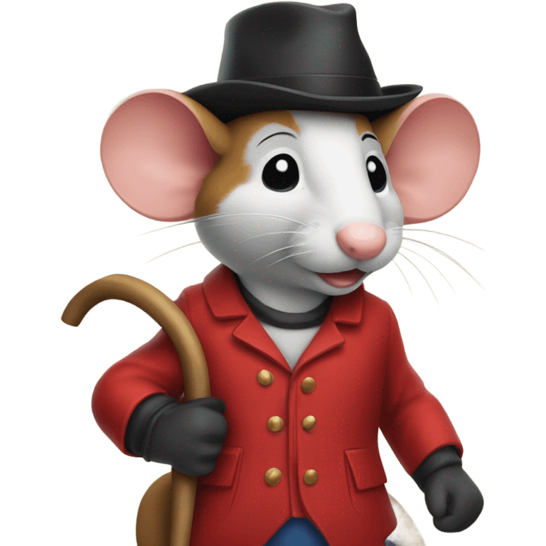 Mouse that looks like Michael Jackson riding a horse  emoji