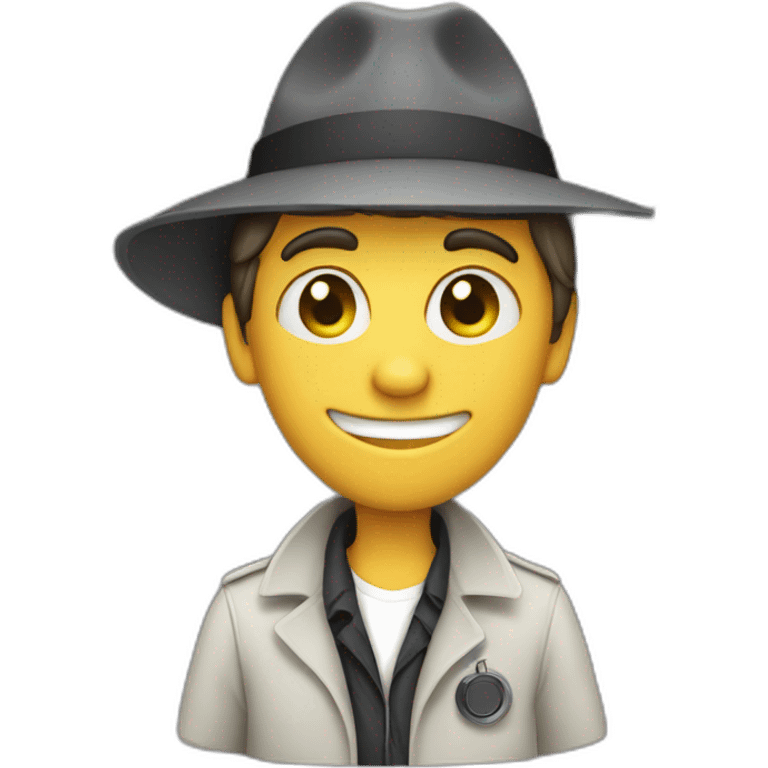 detective hacker with computer emoji