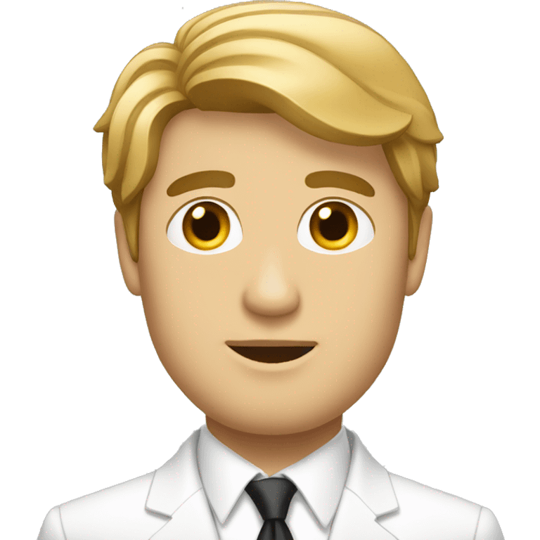  Medium haired men in white tie suit. emoji