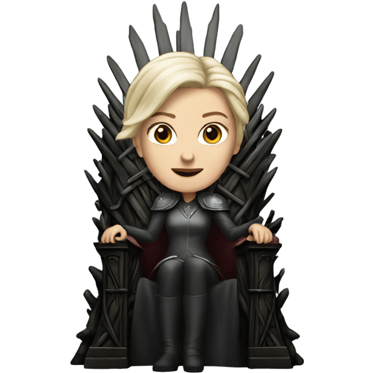 White Woman on the Iron throne emoji