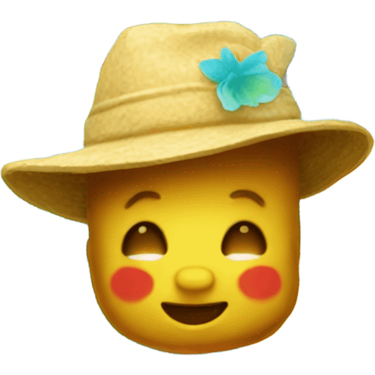 gummy bear wearing a sunhat emoji