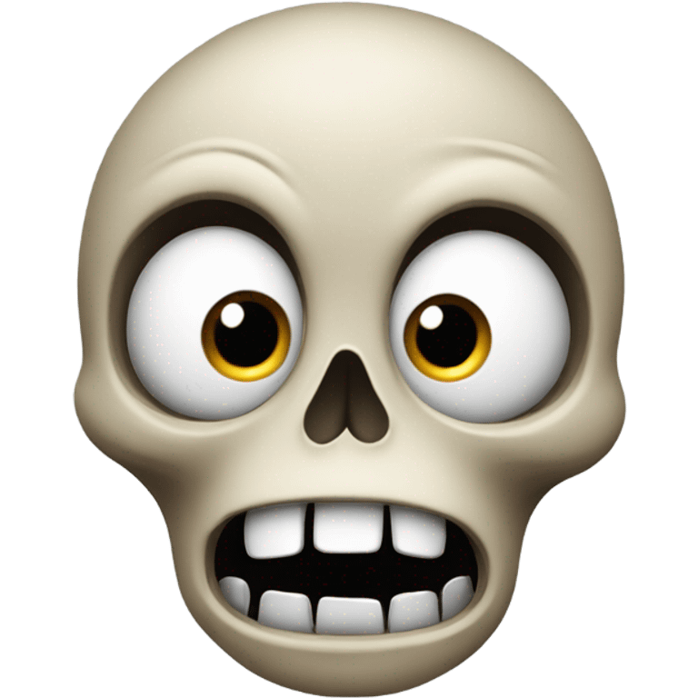 Shocked skull emoji