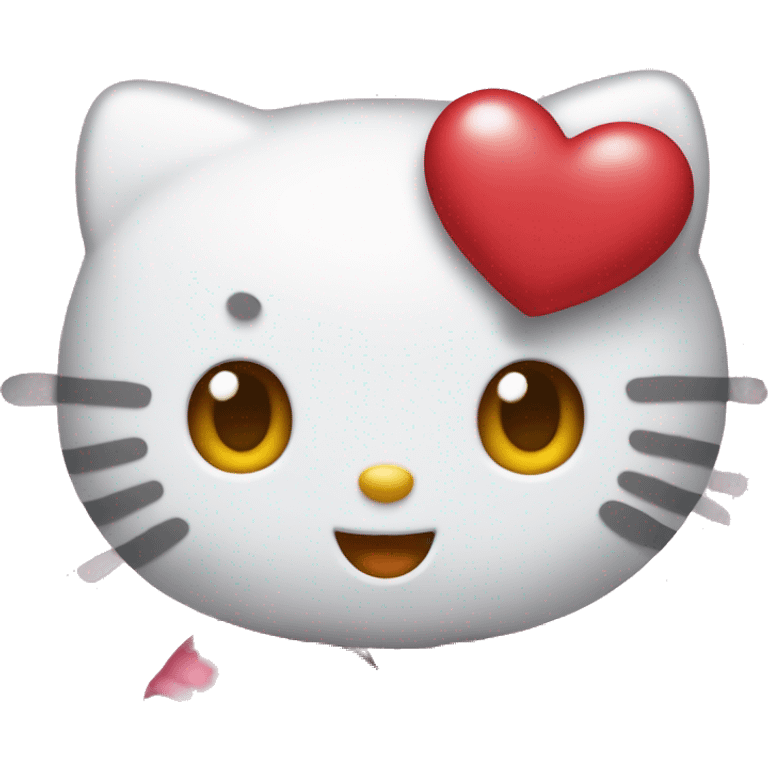 Hello kitty in love  emoji