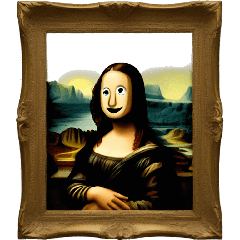 Famous mona lisa painting emoji