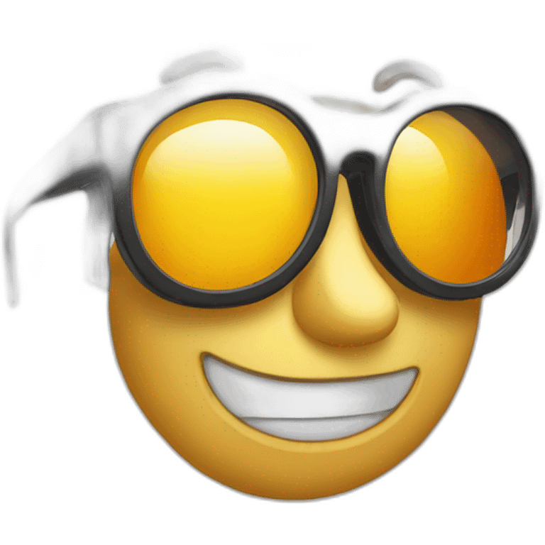 Chat avec des lunettes emoji