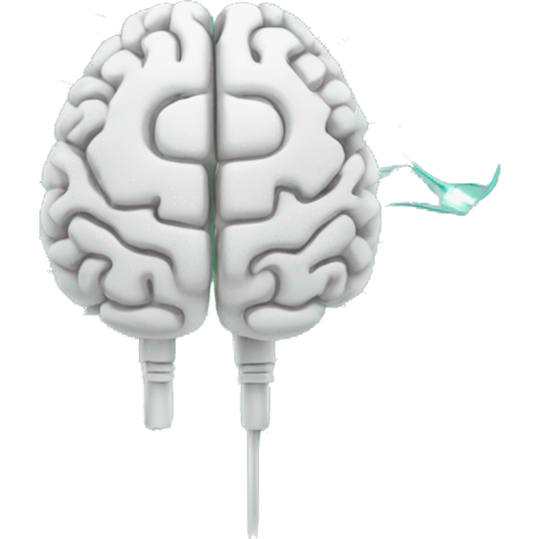 artificial intelligence brain wire electricity emoji