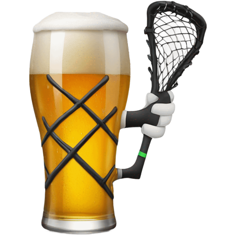 Lacrosse stick & beer mug emoji