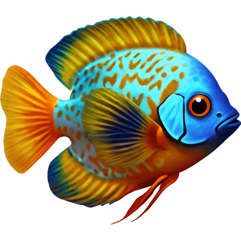 discus fish emoji