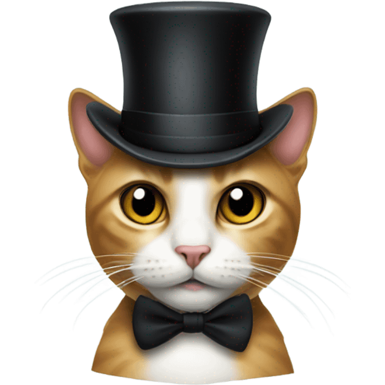 Cat with a top hat emoji