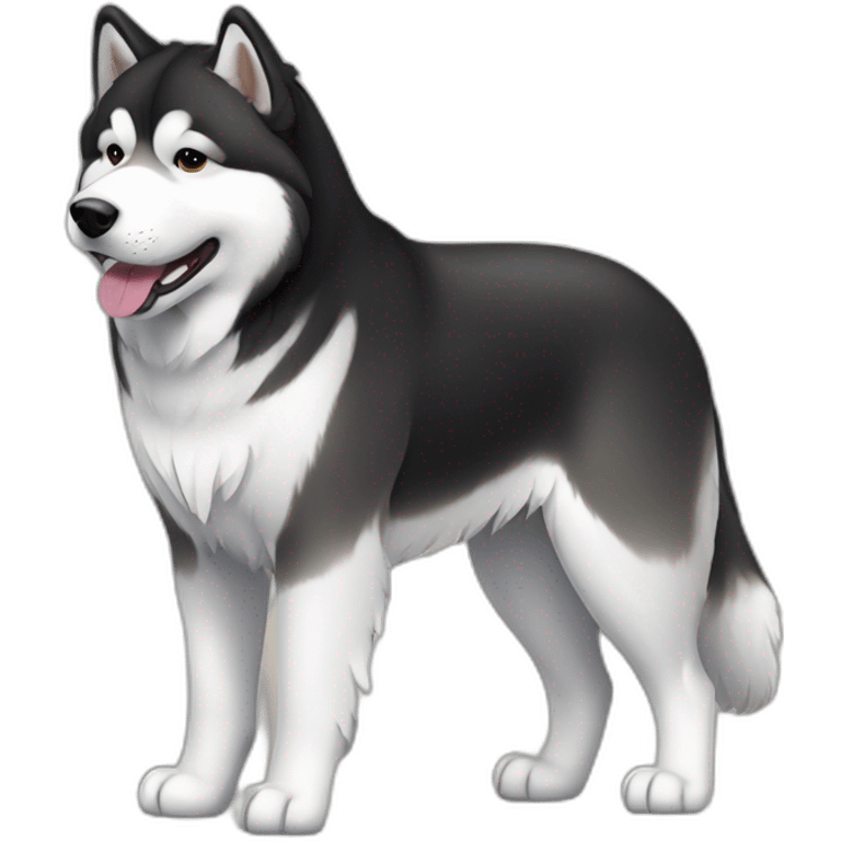 Dog alaskan malamute full-body emoji