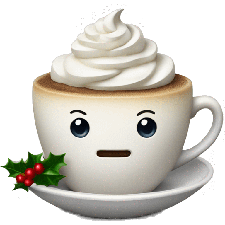 Coffee with whipped cream christmas emoji