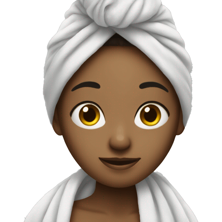 Girl with towel  emoji