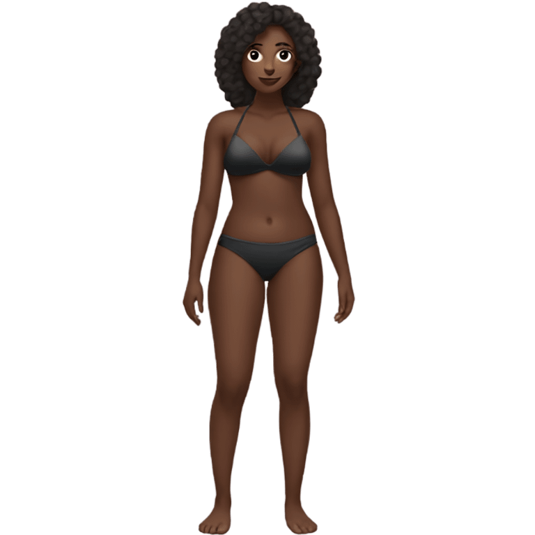 dark-skinned bikini beauty with thick hips emoji