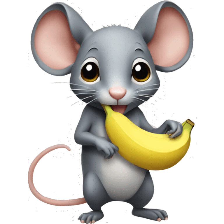 Rats eat banana  emoji