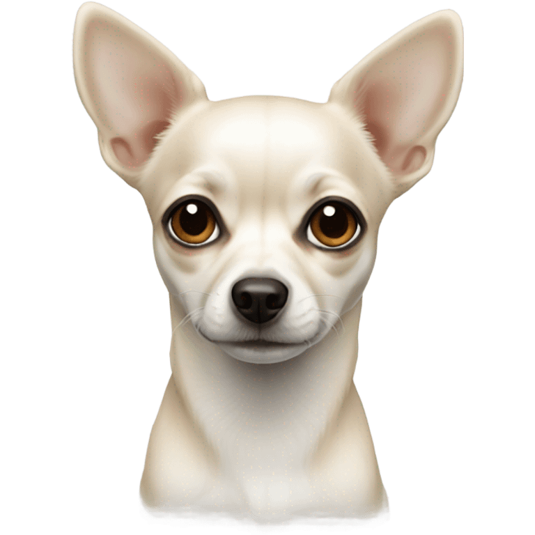 white realistic chihua emoji