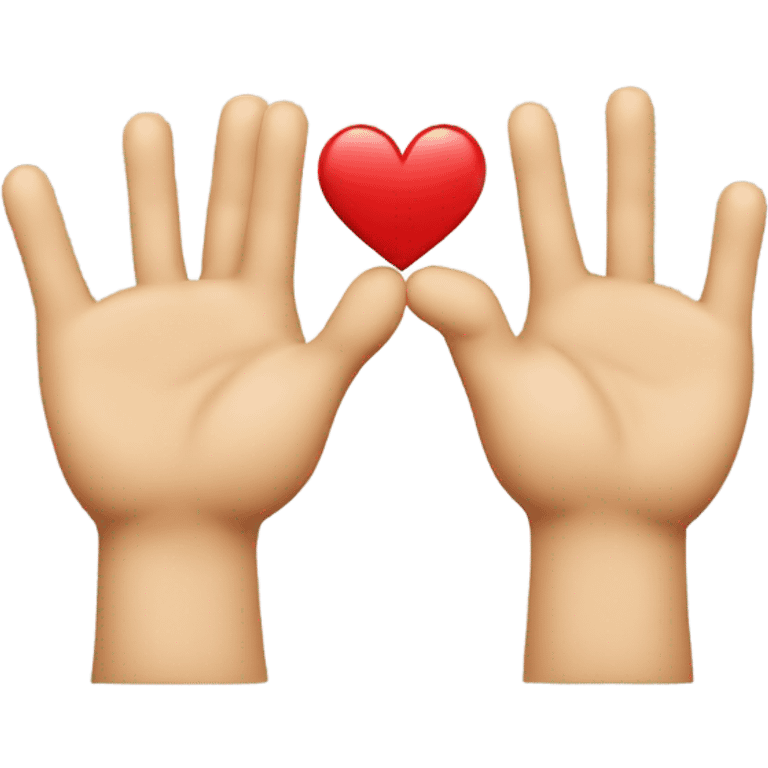 Love you emoji and fingers crossed emoji combined emoji