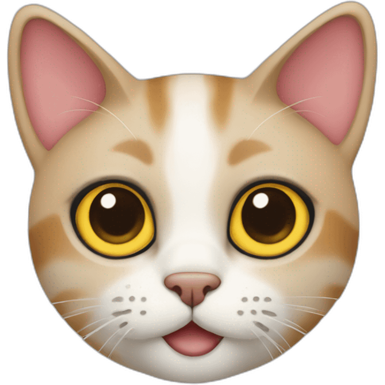 cat with calao colors emoji