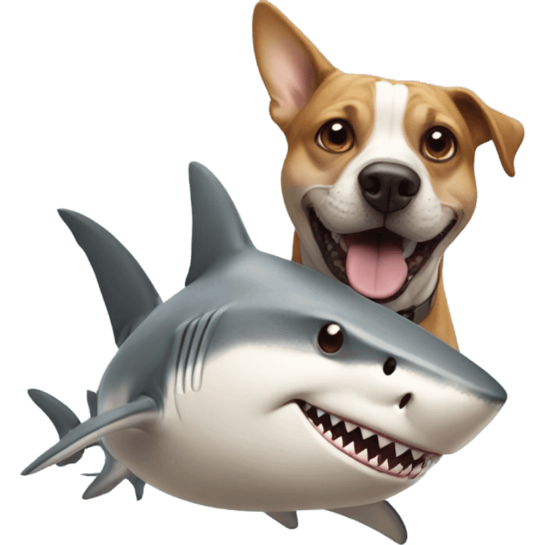 Shark with a dog emoji