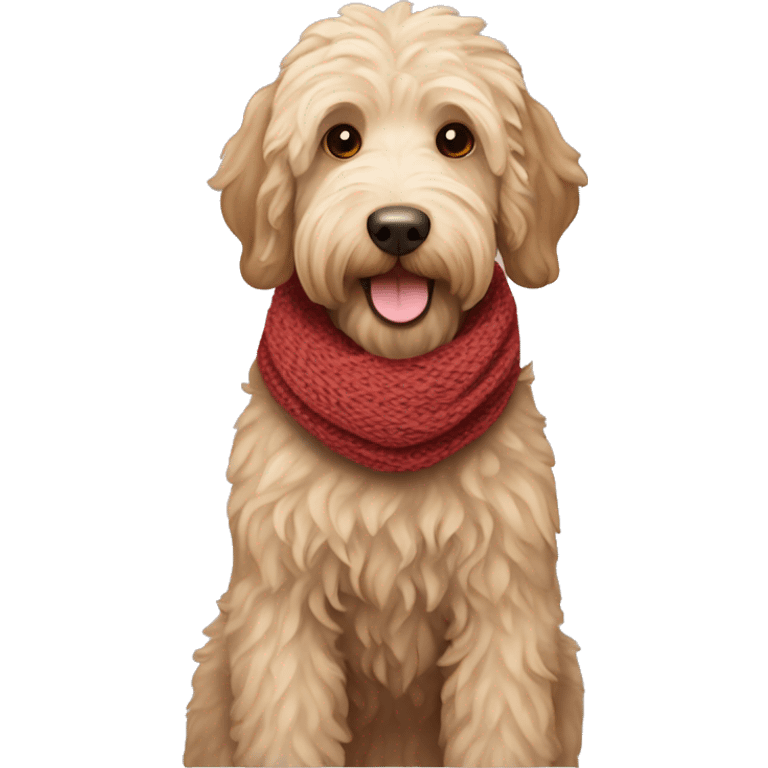 labradoodle-in-the-scarf emoji