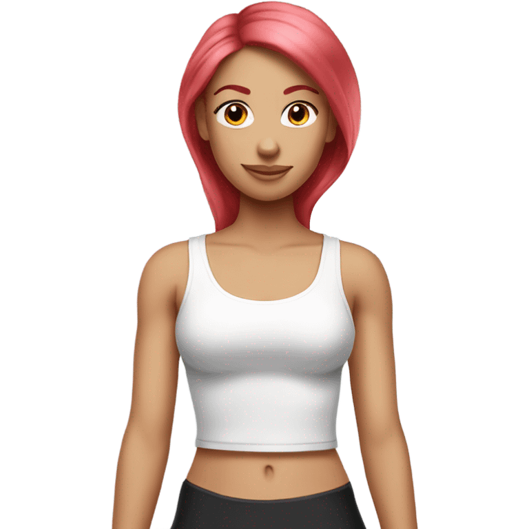 Pink Pilates princess girl red hair  emoji