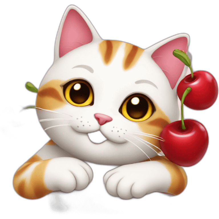 Cherry cat emoji